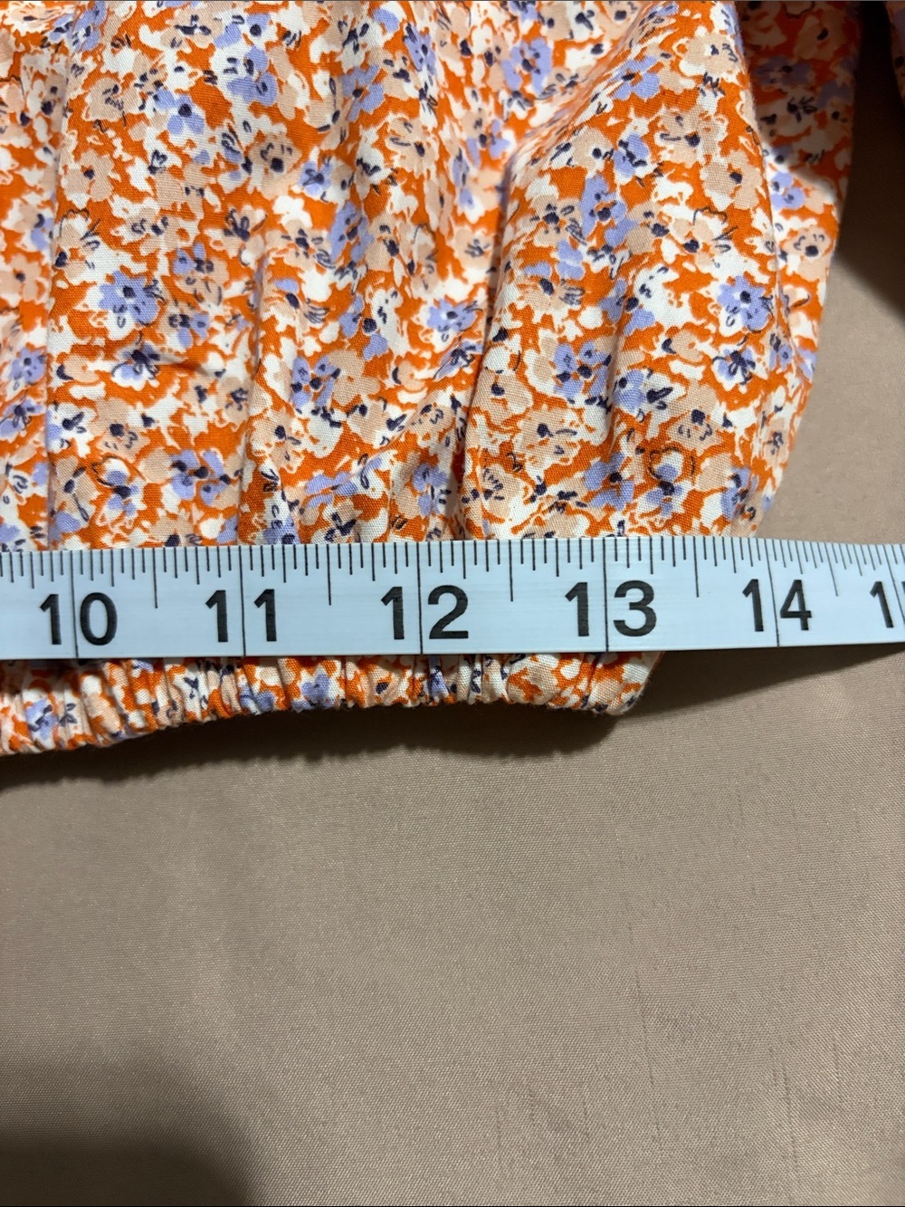 Zara Orange Floral Off-Shoulder Crop Top - Picture 7 of 11